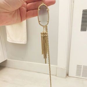 Kendra Scott Necklace w/ Clear/Iridescent Pendant